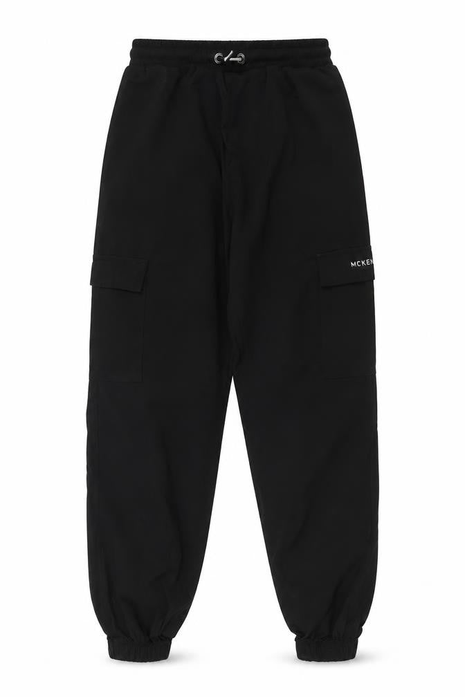 McKenzie Boys Black Cargo Trousers 14 Years Elastic Waist Joggers