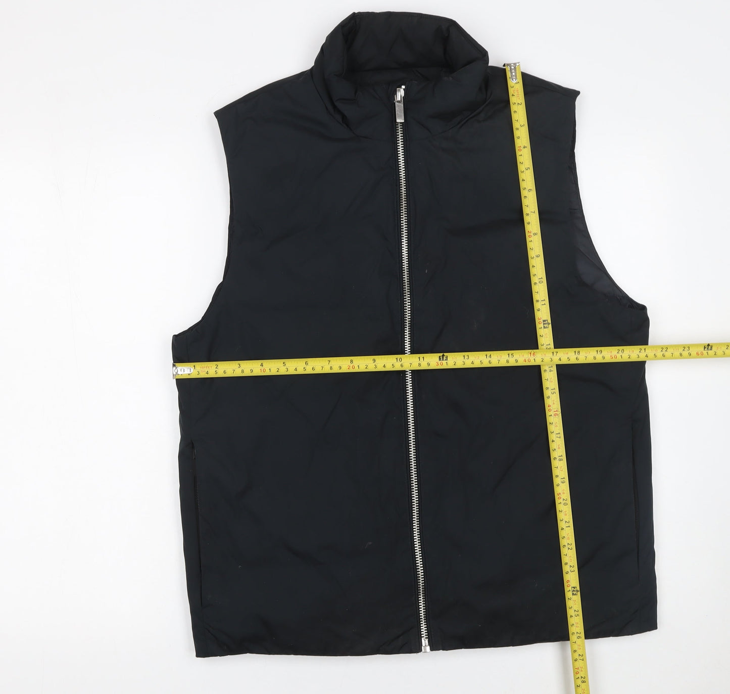 Esprit Men's Black M Padded Bodywarmer Waistcoat Full Zip