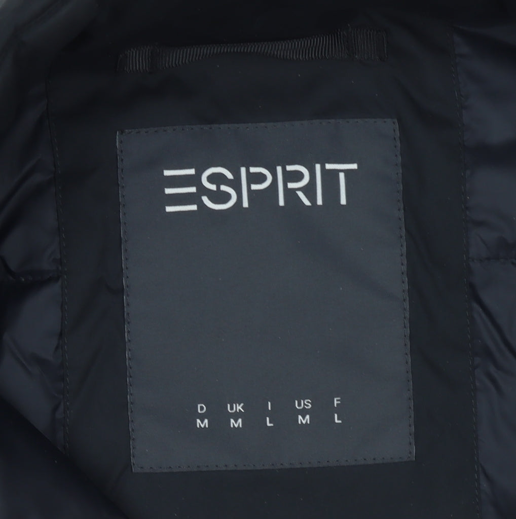 Esprit Men's Black M Padded Bodywarmer Waistcoat Full Zip