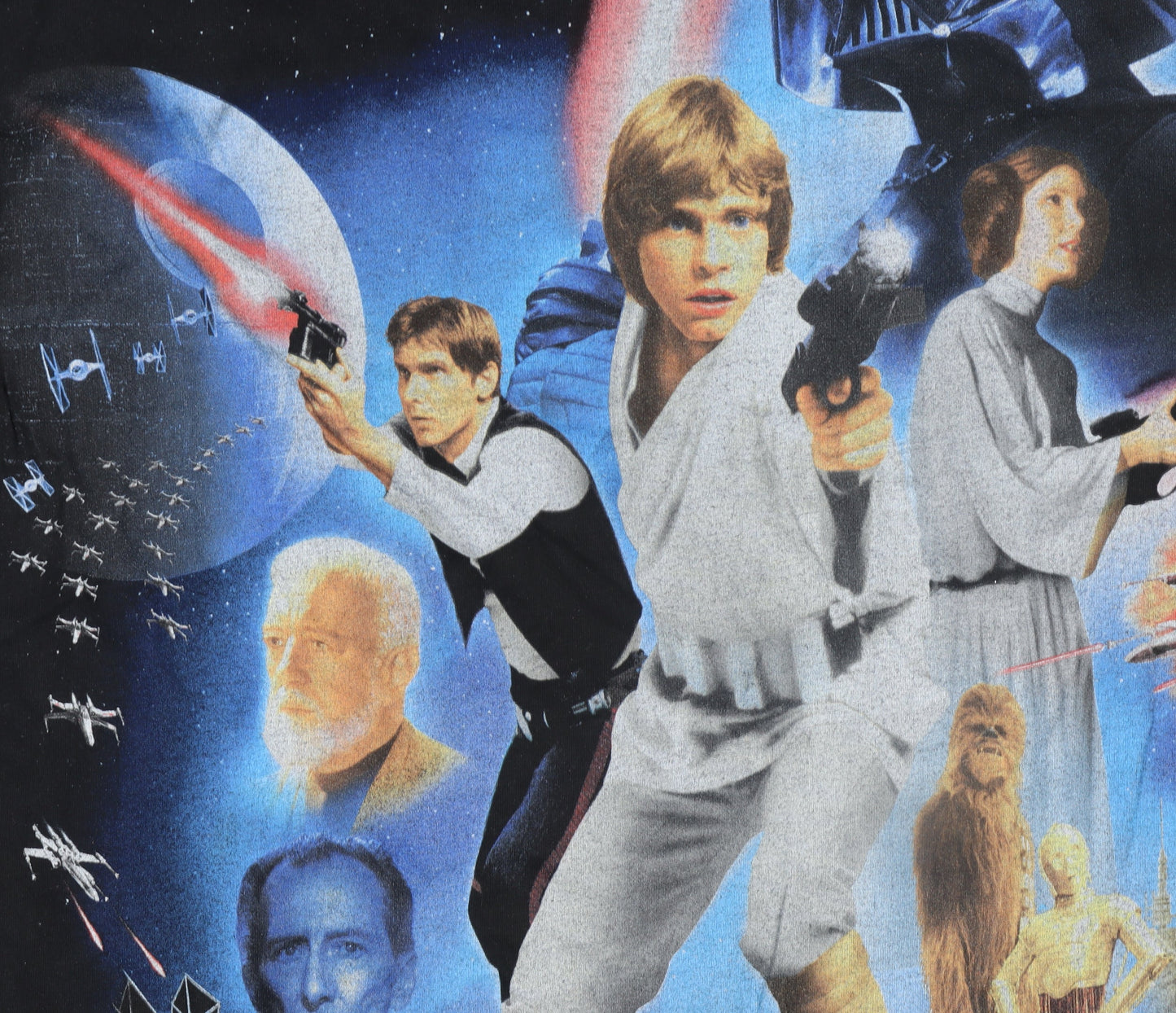 Star Wars Men’s Black Graphic Cotton T-Shirt Size S Retro Movie Tee