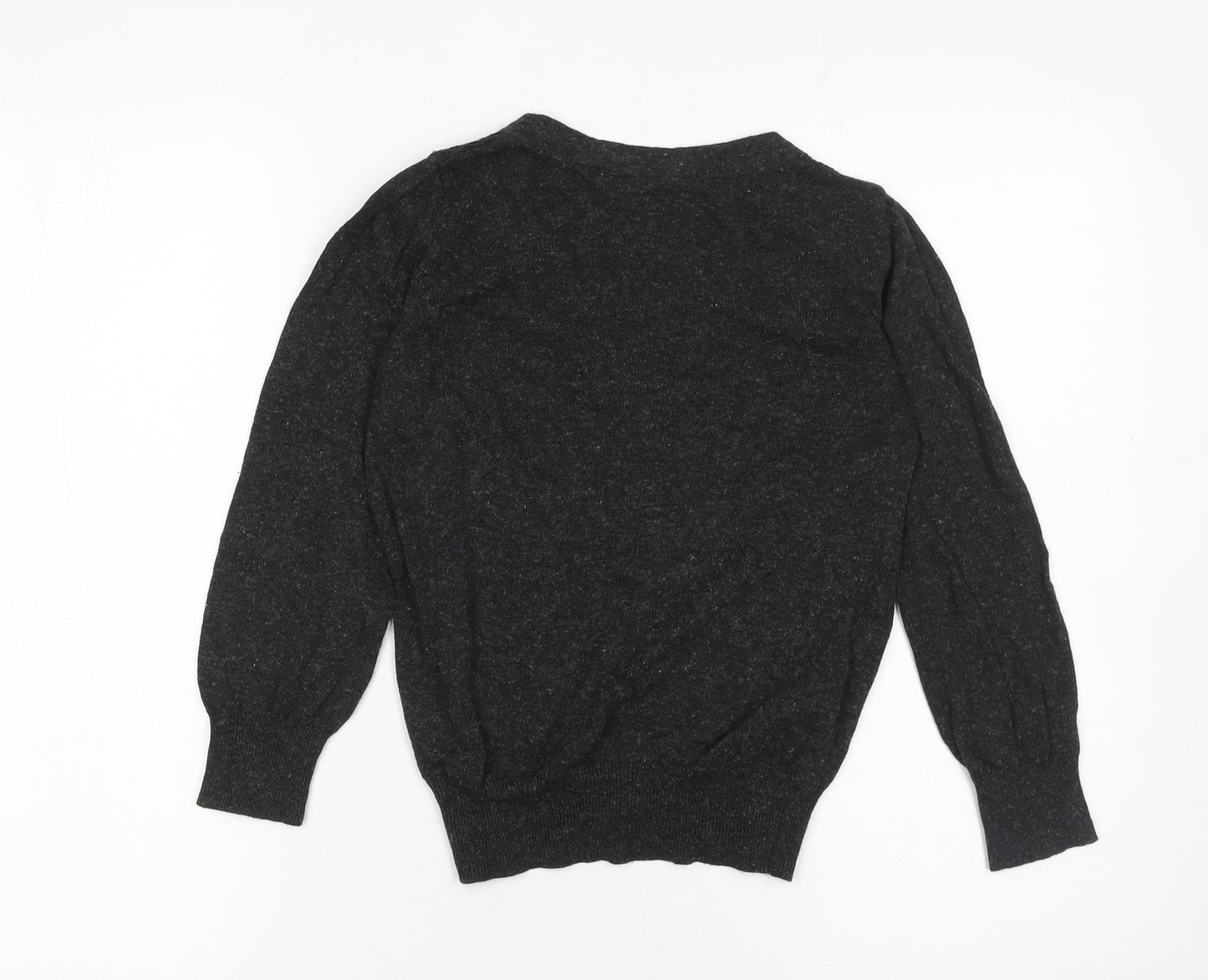 Mango Women's Black V-Neck Cardigan Size S Knit Long Sleeve