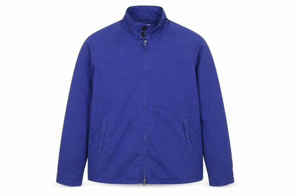 Hartford Men's Blue Cotton Basic Jacket Size 50 Regular Fit