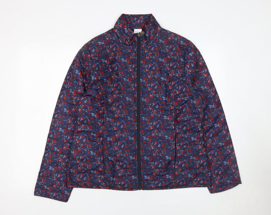Anne de Lancay Women's Blue Floral Puffer Jacket Size M
