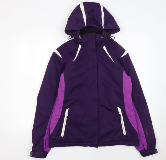 Parallel Women's Purple Ski Jacket Waterproof Hooded Size 8