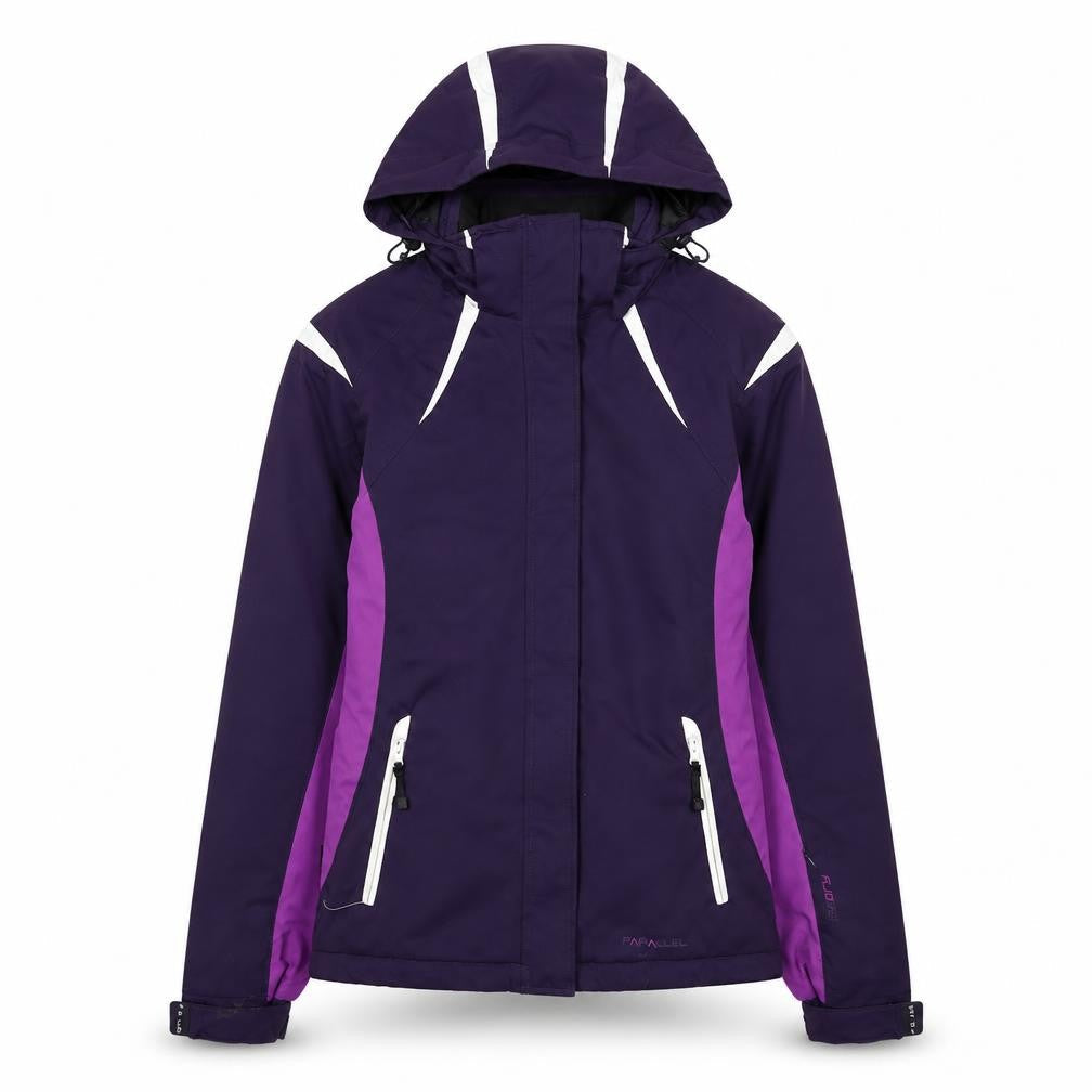 Parallel Women's Purple Ski Jacket Waterproof Hooded Size 8