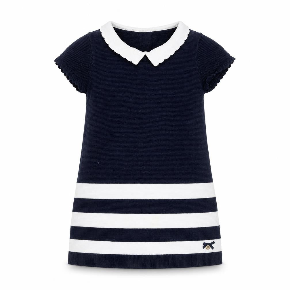 Junior J by Jasper Conran Navy & White Striped Knit Dress 18-24 Months Girls