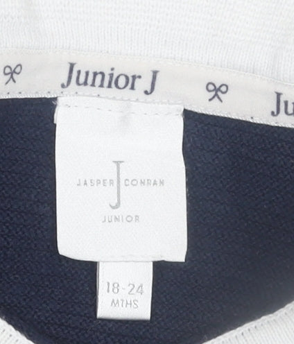 Junior J by Jasper Conran Navy & White Striped Knit Dress 18-24 Months Girls
