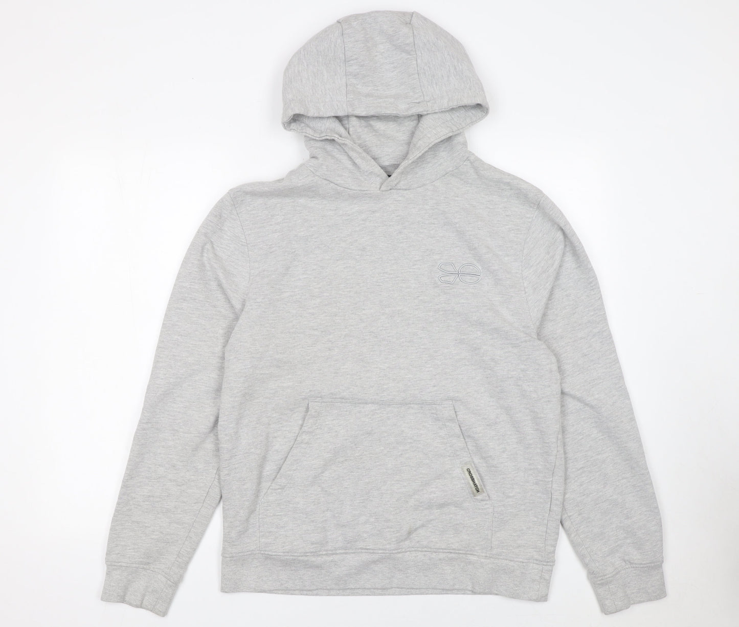 Crosshatch Men's Grey Pullover Hoodie Size M Cotton Blend