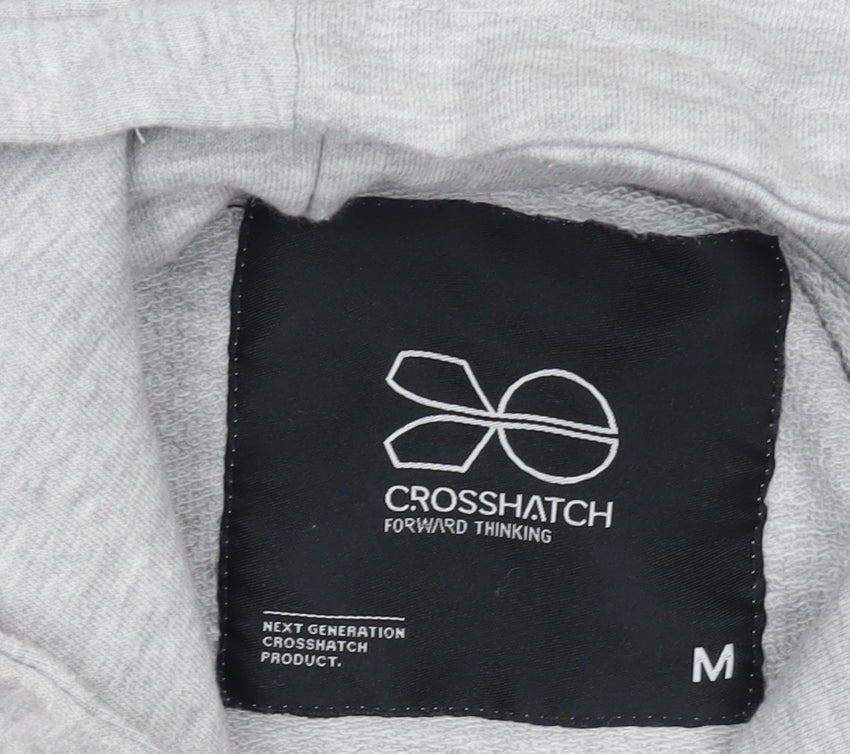 Crosshatch Men's Grey Pullover Hoodie Size M Cotton Blend