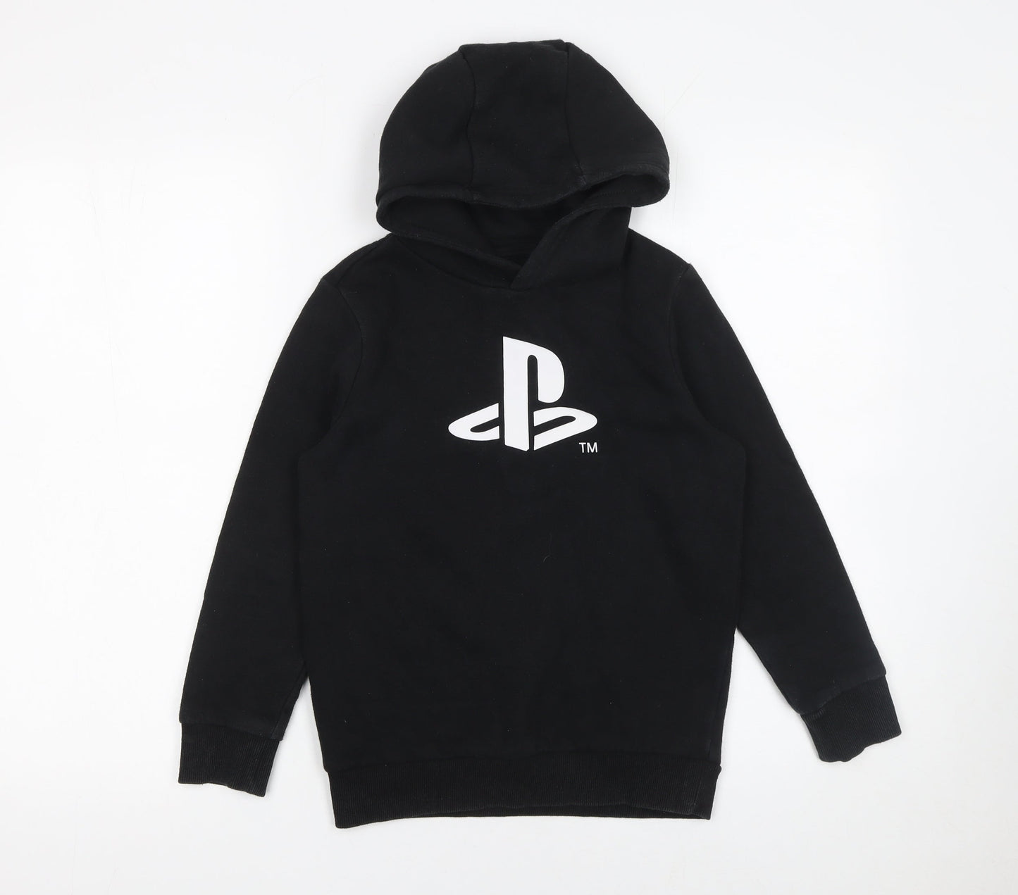 PlayStation Boys Black Pullover Hoodie 8-9 Years Fleece Graphic Logo