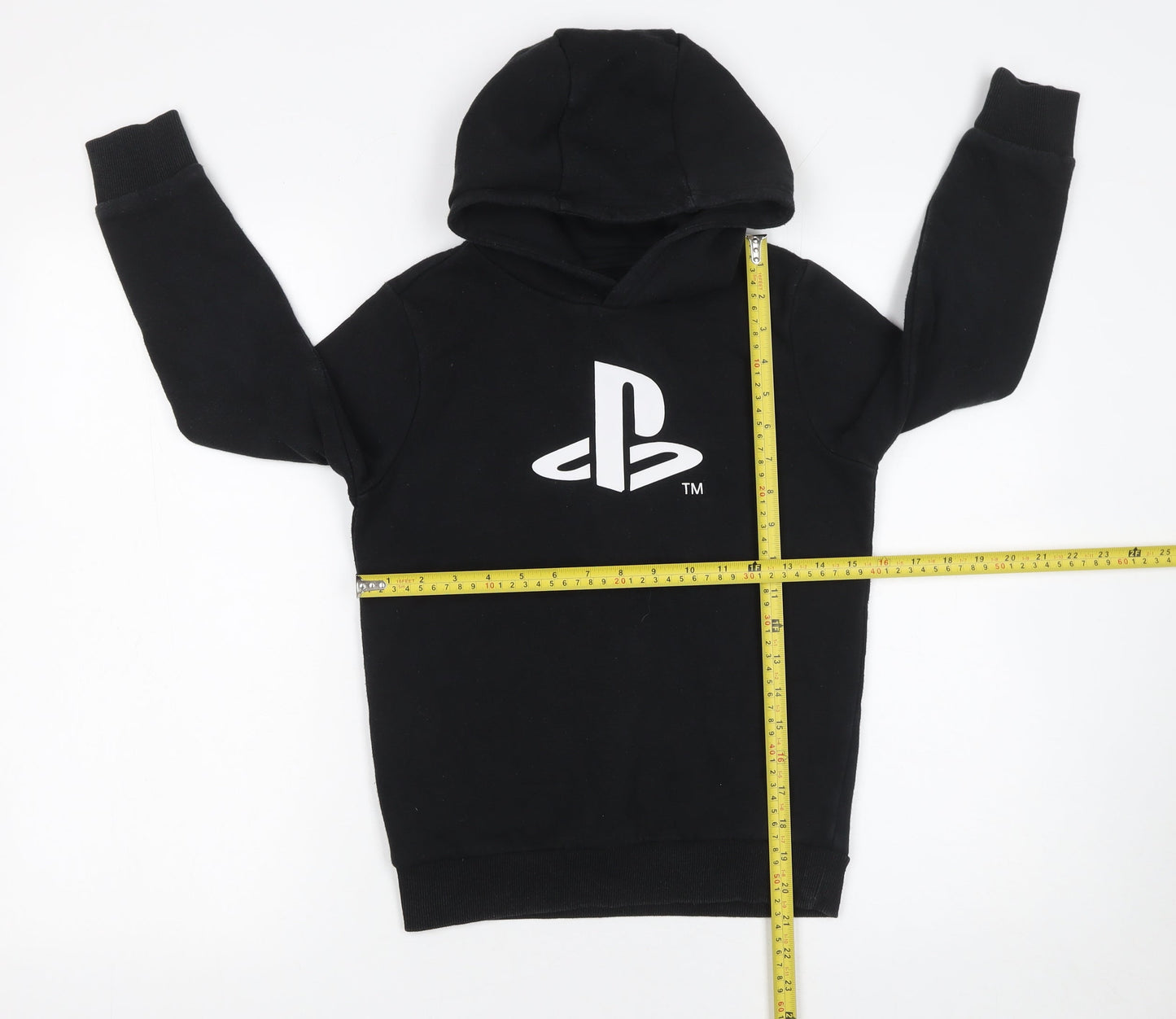 PlayStation Boys Black Pullover Hoodie 8-9 Years Fleece Graphic Logo