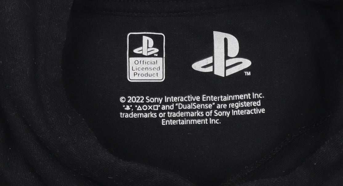PlayStation Boys Black Pullover Hoodie 8-9 Years Fleece Graphic Logo