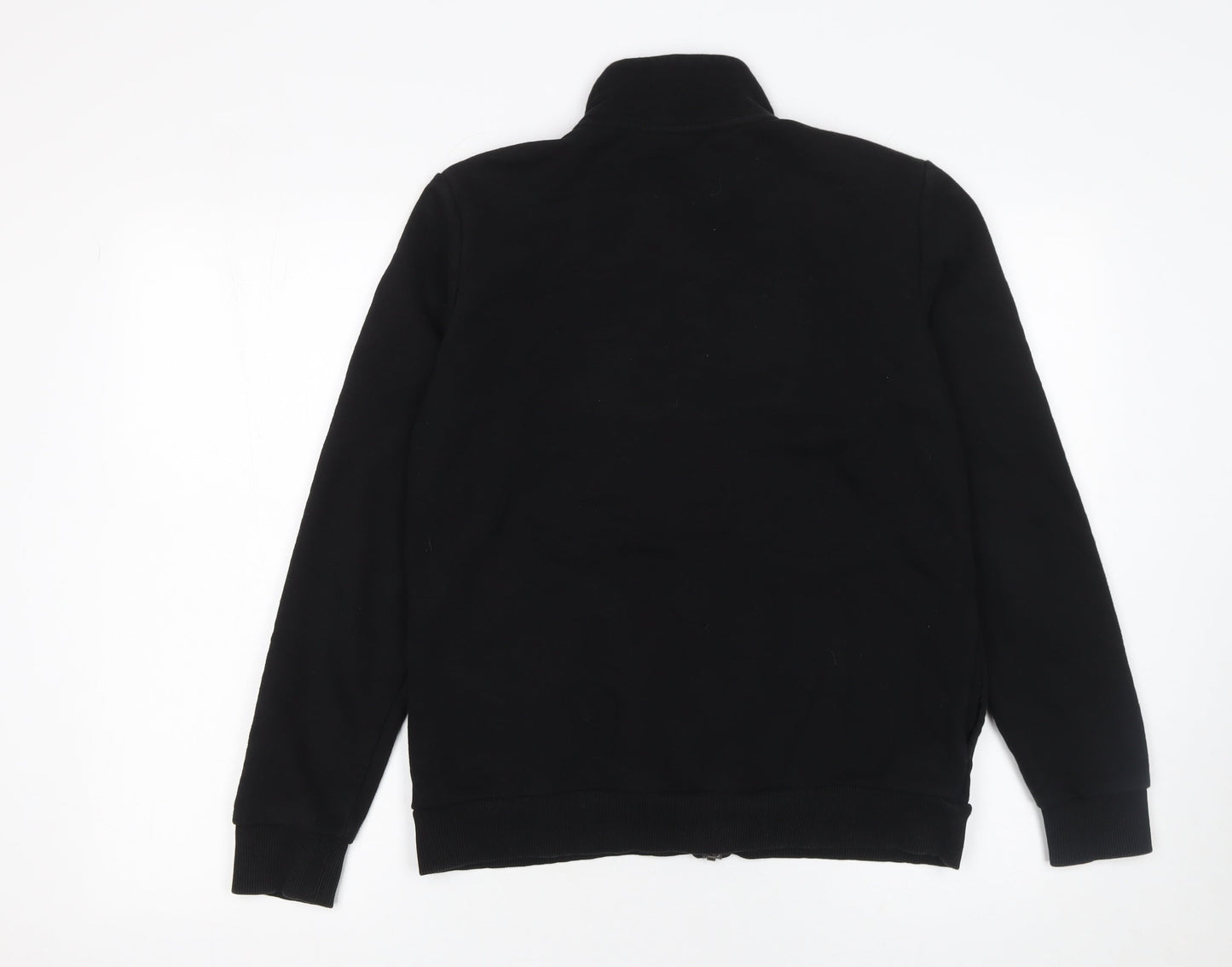Puma Womens Black Full Zip Hoodie Sweatshirt Size L Logo Design