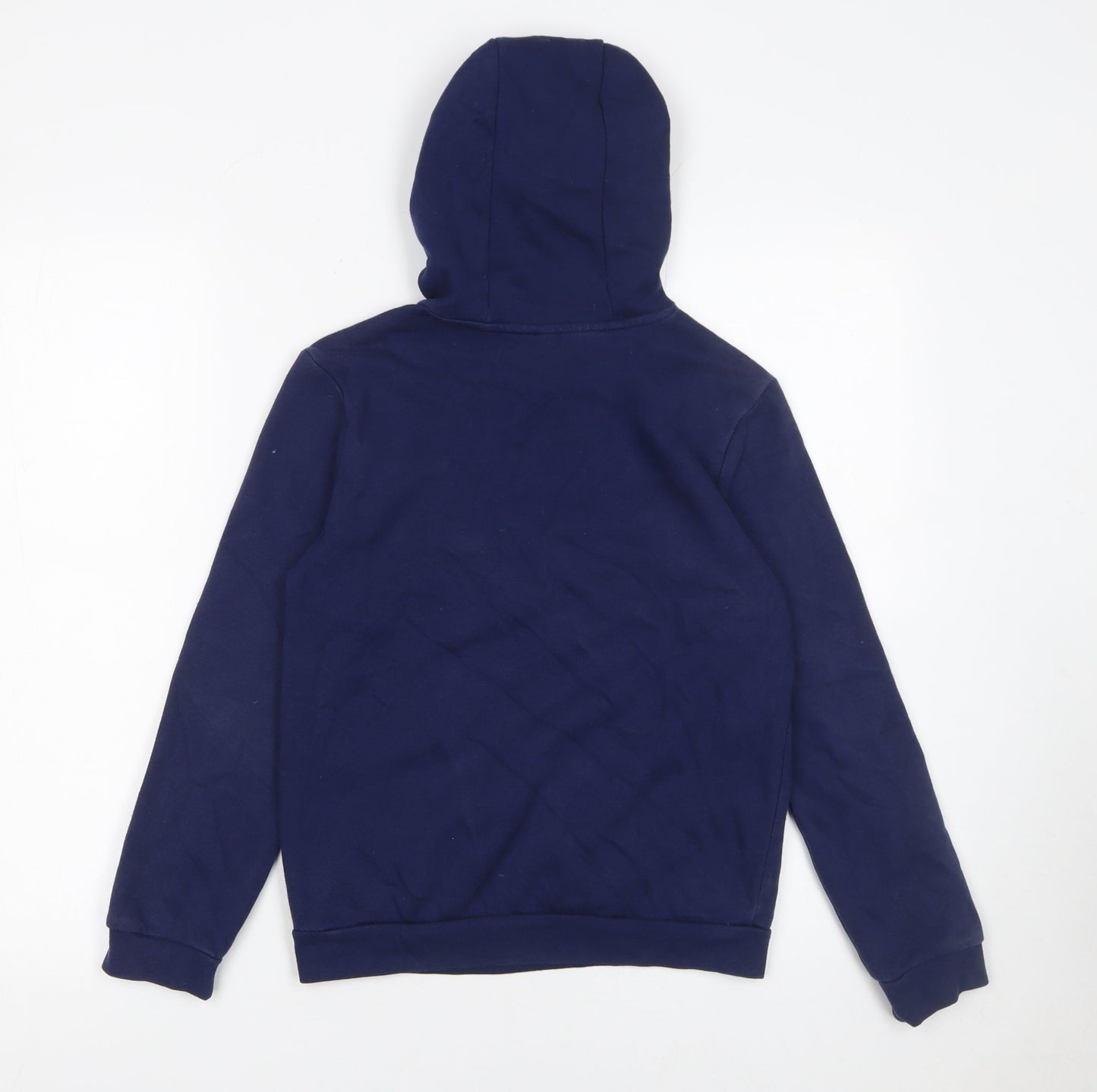 Adidas Boys Blue Pullover Hoodie 9-10 Years Regular Fit Fleece Sweatshirt