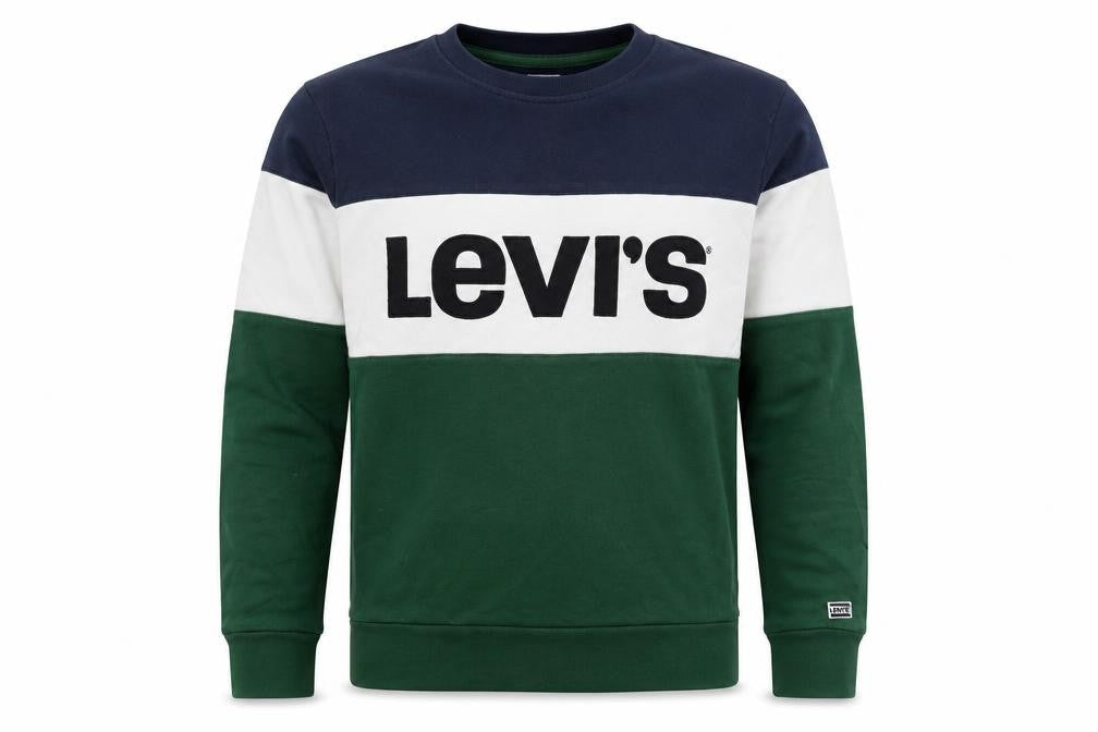 Levi's Men's Multicolour Logo Crew Neck Sweatshirt Size S
