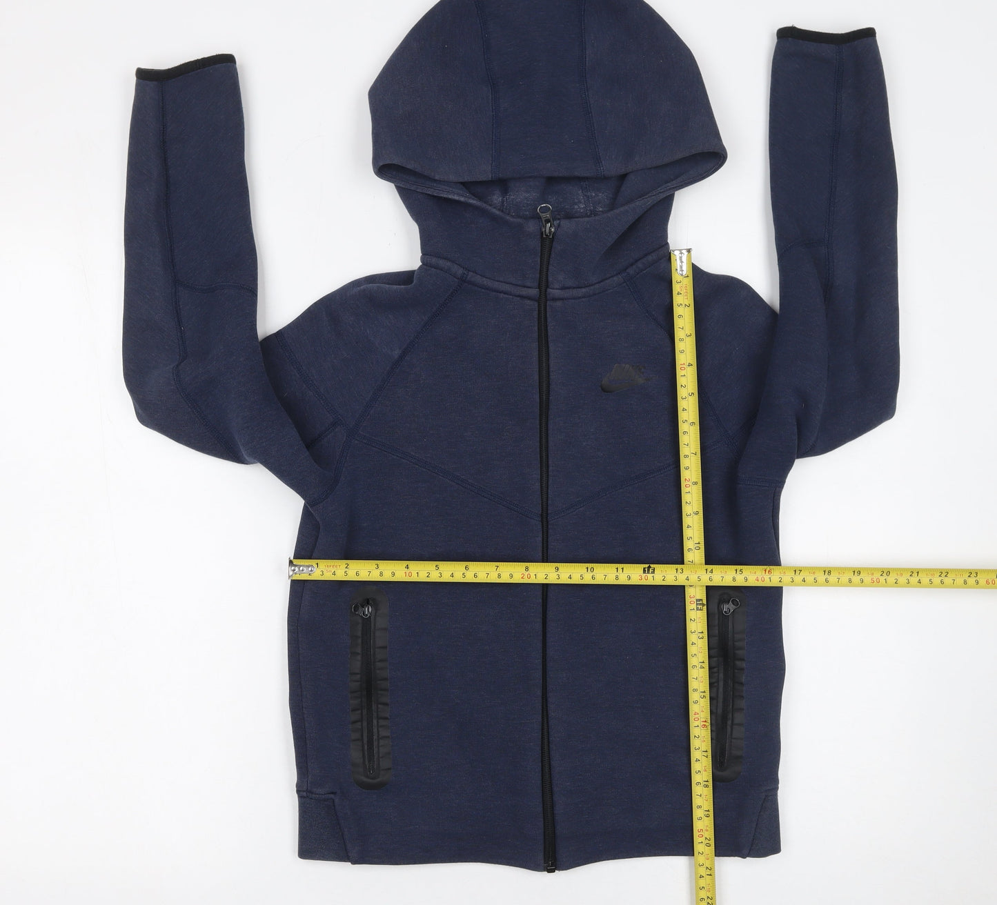 Nike Boys Blue Full Zip Hoodie Large 13-14 Years Cotton Blend Sportswear