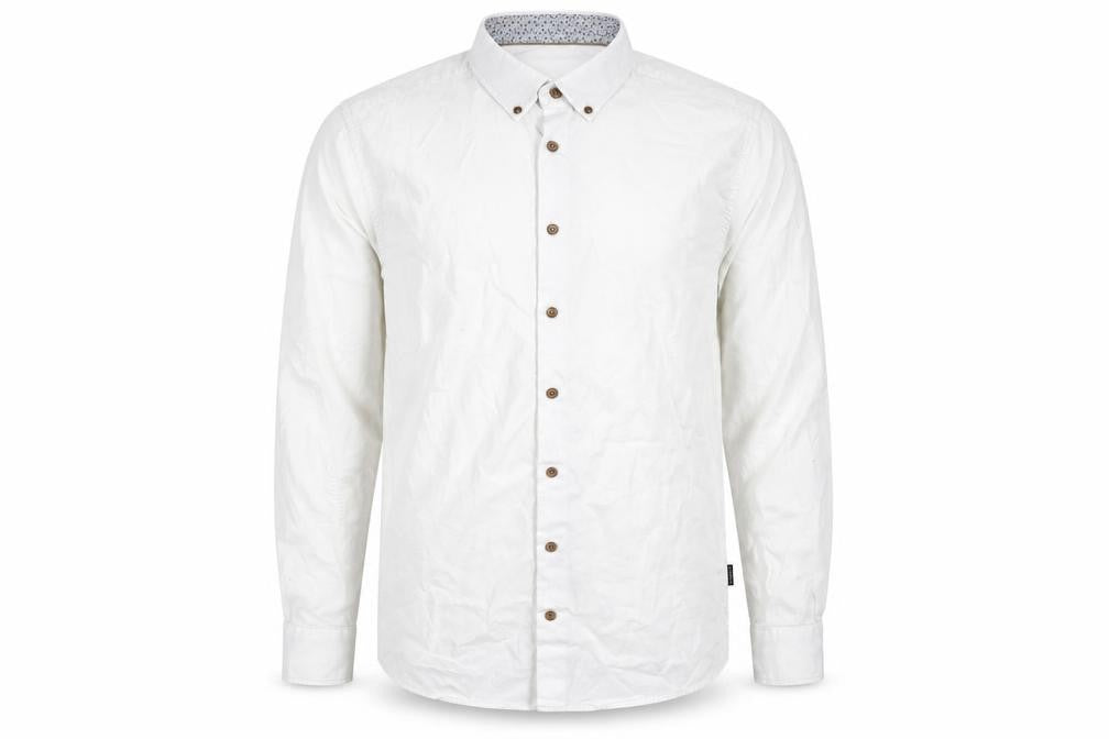 Bugatti Men's White Cotton Button-Down Long Sleeve Shirt XL