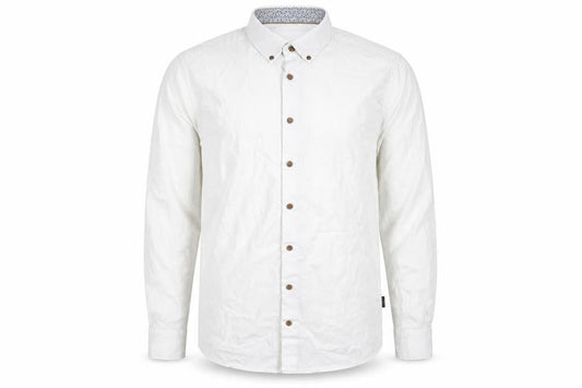 Bugatti Men's White Cotton Button-Down Long Sleeve Shirt XL