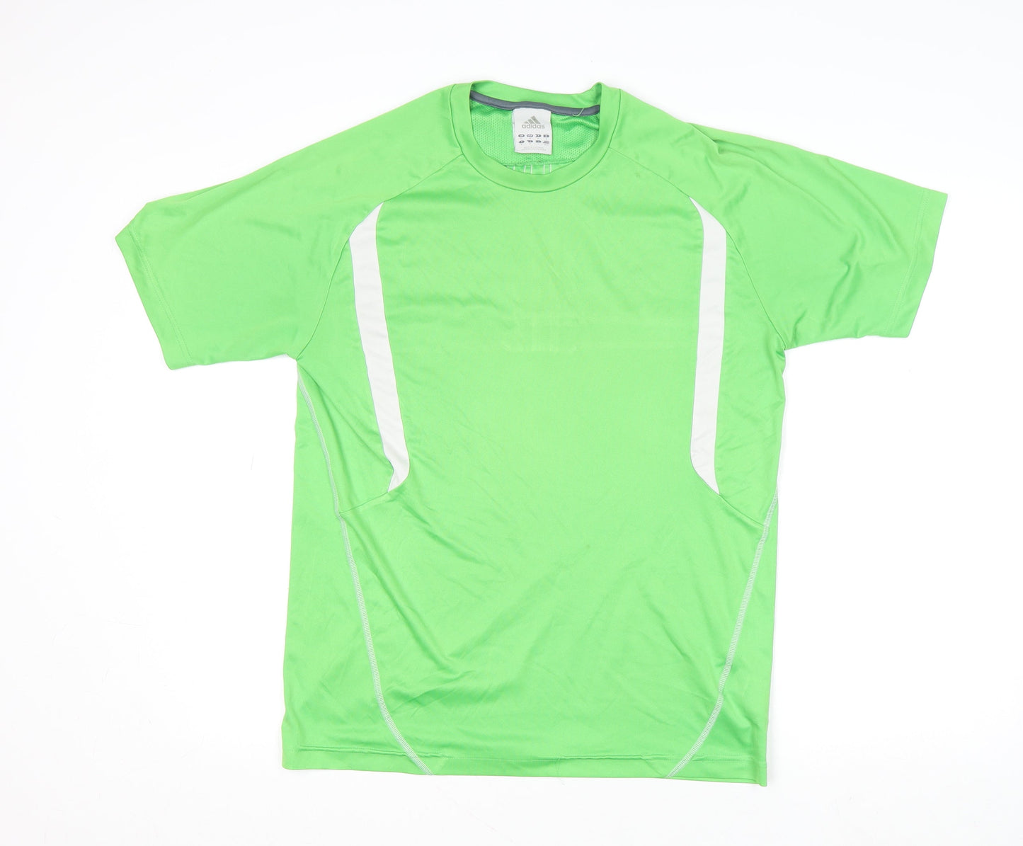 Adidas Men’s Green Running T-Shirt M Breathable Quick Dry Activewear Top