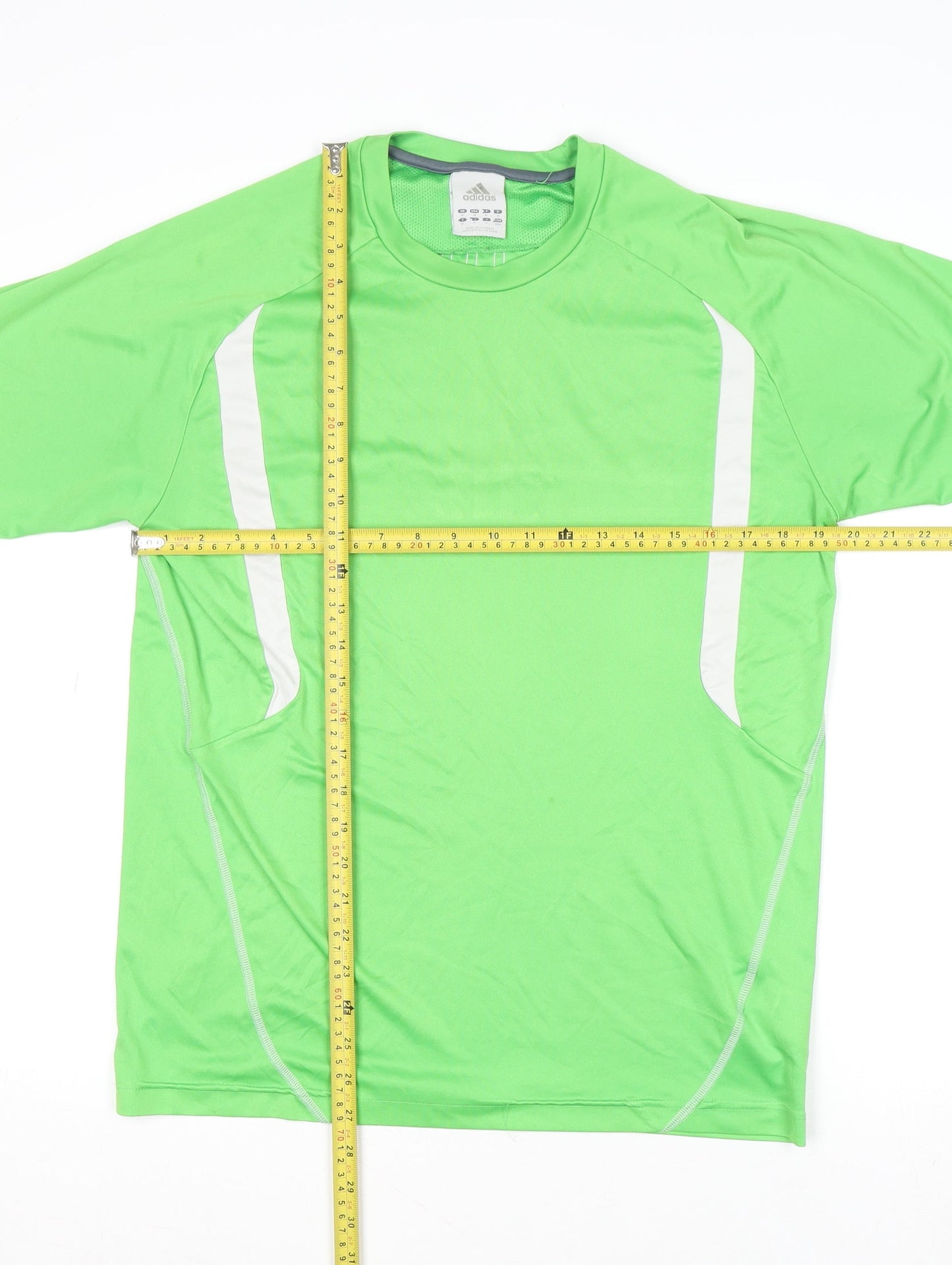 Adidas Men’s Green Running T-Shirt M Breathable Quick Dry Activewear Top
