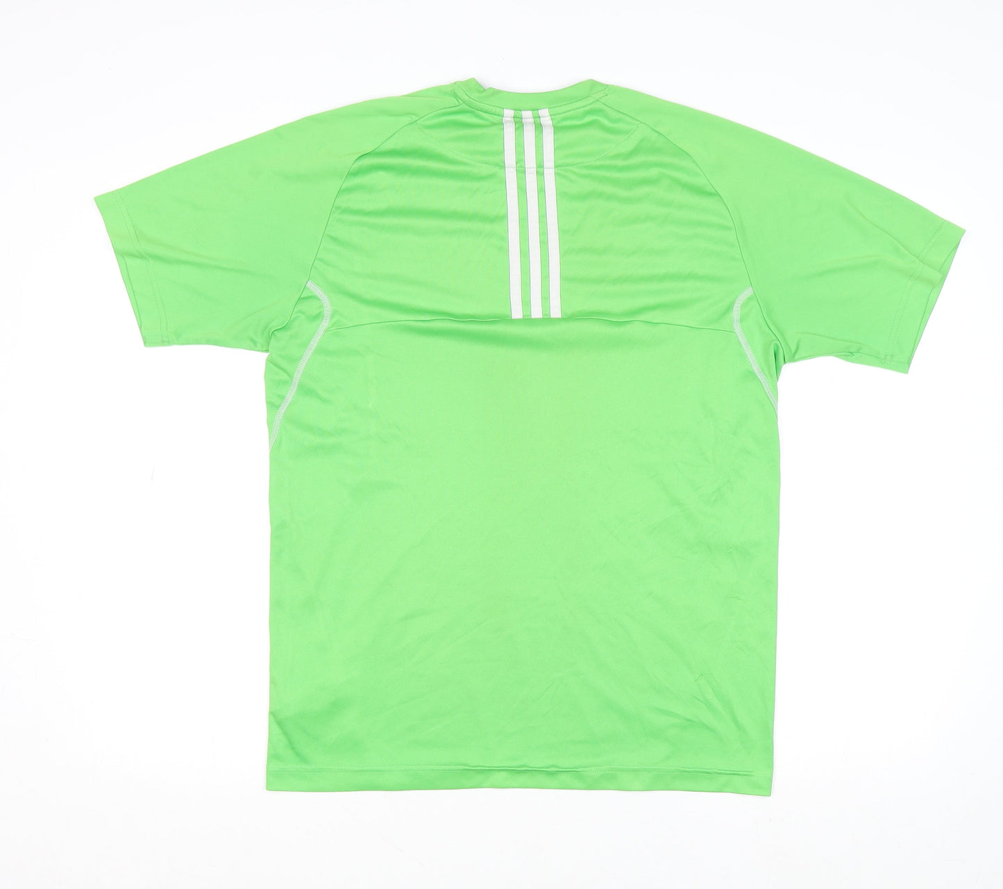 Adidas Men’s Green Running T-Shirt M Breathable Quick Dry Activewear Top