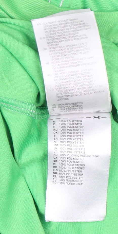 Adidas Men’s Green Running T-Shirt M Breathable Quick Dry Activewear Top