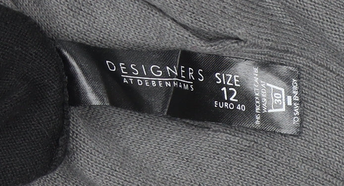 Designers at Debenhams Grey Colourblock Fit & Flare Womens Dress Size 12
