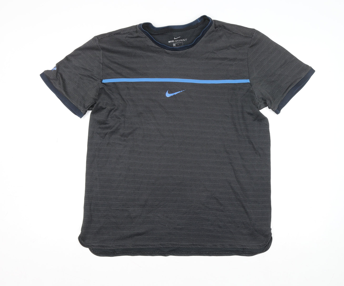 Nike Mens Black AeroReact Running T-Shirt Size S Lightweight Breathable