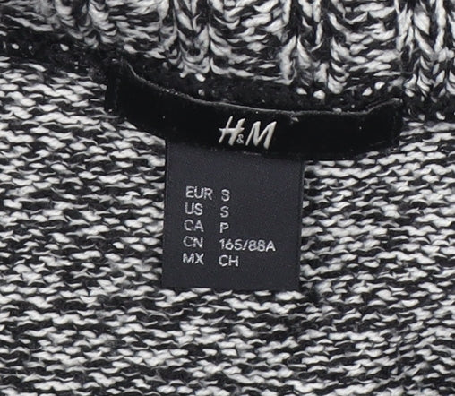 H&M Womens Grey Cowl Neck Chunky Knit Pullover Jumper Size 8