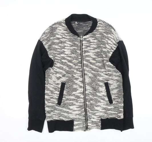 Sparkle & Fade Womens Black Knit Full Zip Jumper XS