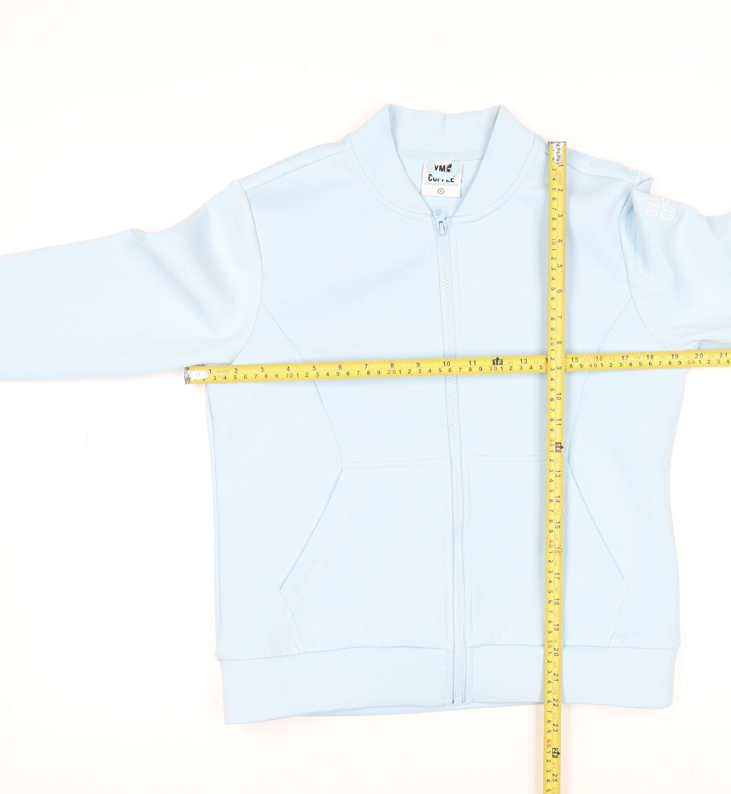 Gym+Coffee Women's Blue Small Track Jacket Full Zip Athleisure Slim Fit