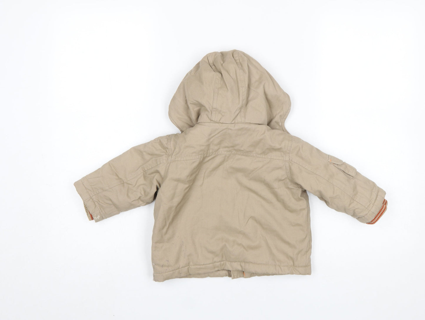 Mamas & Papas Beige Hooded Parka Jacket 6-9 Months Unisex Baby