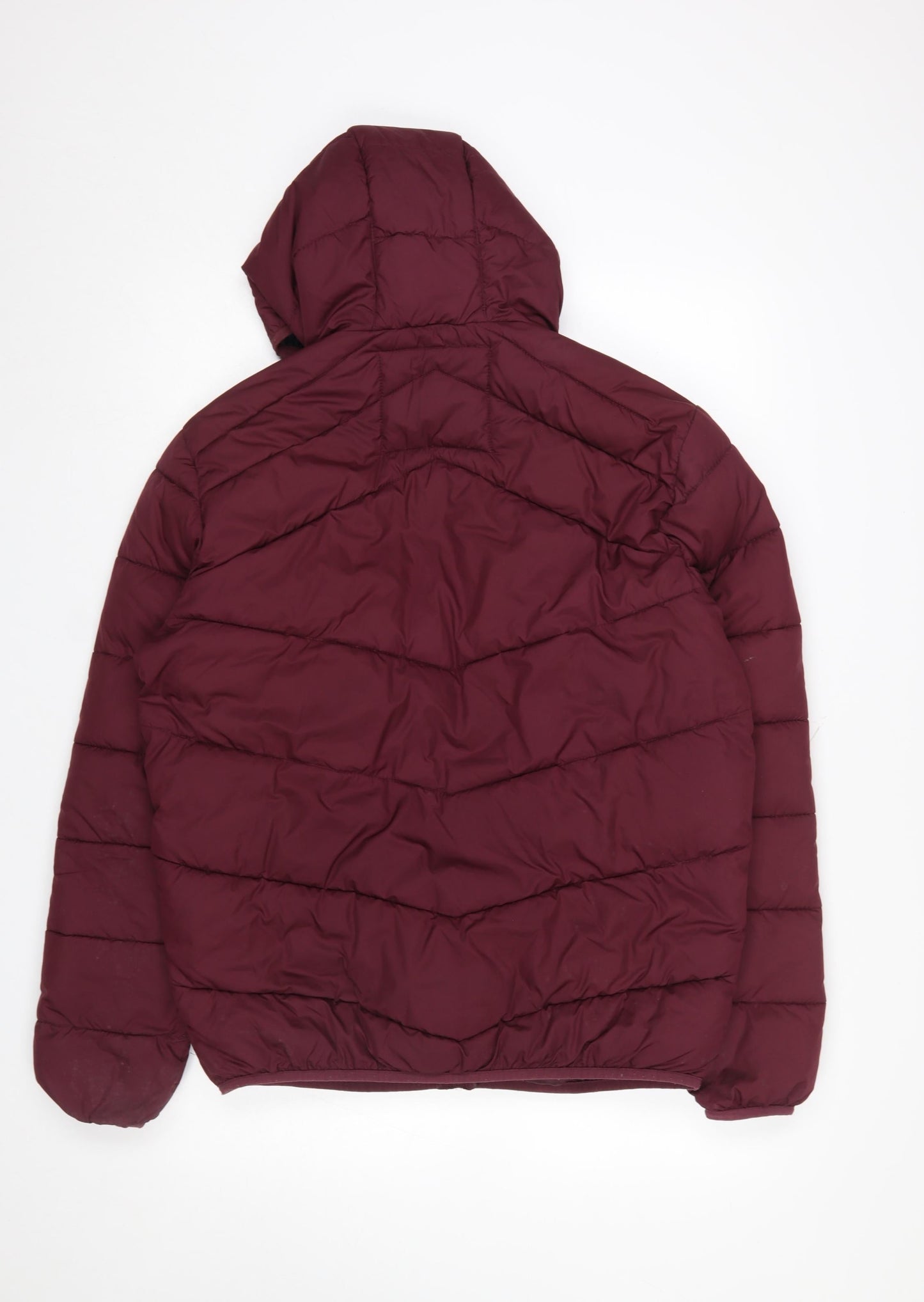 Jack & Jones Men's Red Hooded Puffer Jacket Size M Regular Fit
