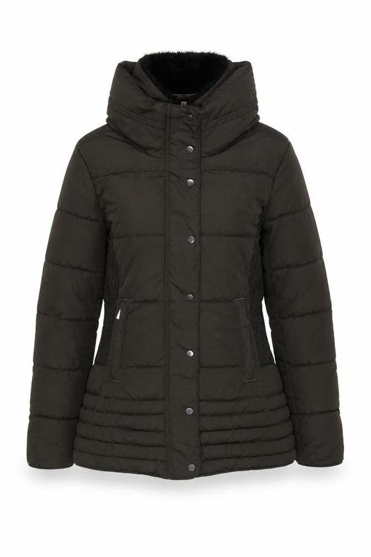 Hobbs London Women's Black Size 8 Puffer Jacket with Hood