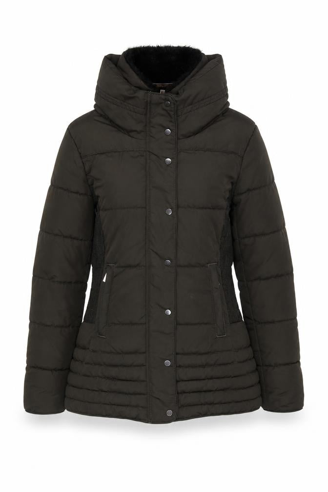 Hobbs London Women's Black Size 8 Puffer Jacket with Hood