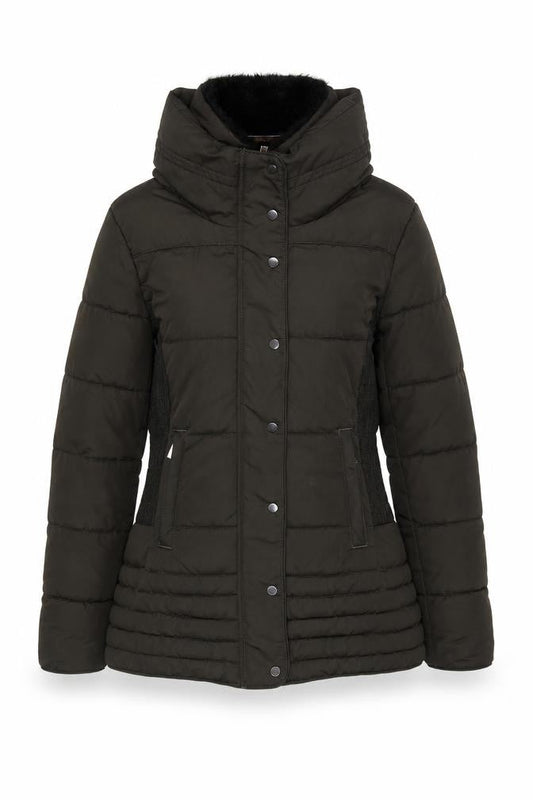 Hobbs London Women's Black Size 8 Puffer Jacket with Hood