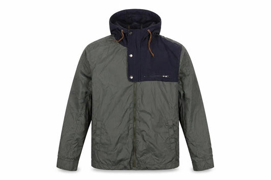 River Island Men's Green Hooded Anorak Jacket Size M Nylon Casual