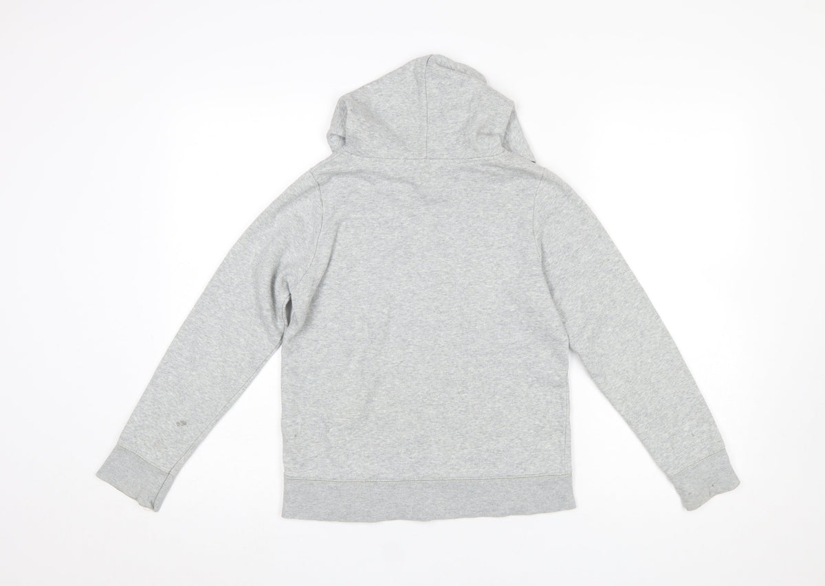 GAP Girls Grey Logo Pullover Hoodie - XL (12-13 Years) Cotton Blend