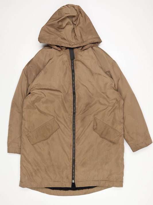 ASOS Women’s Brown Long Hooded Parka Coat Size 12 Polyester