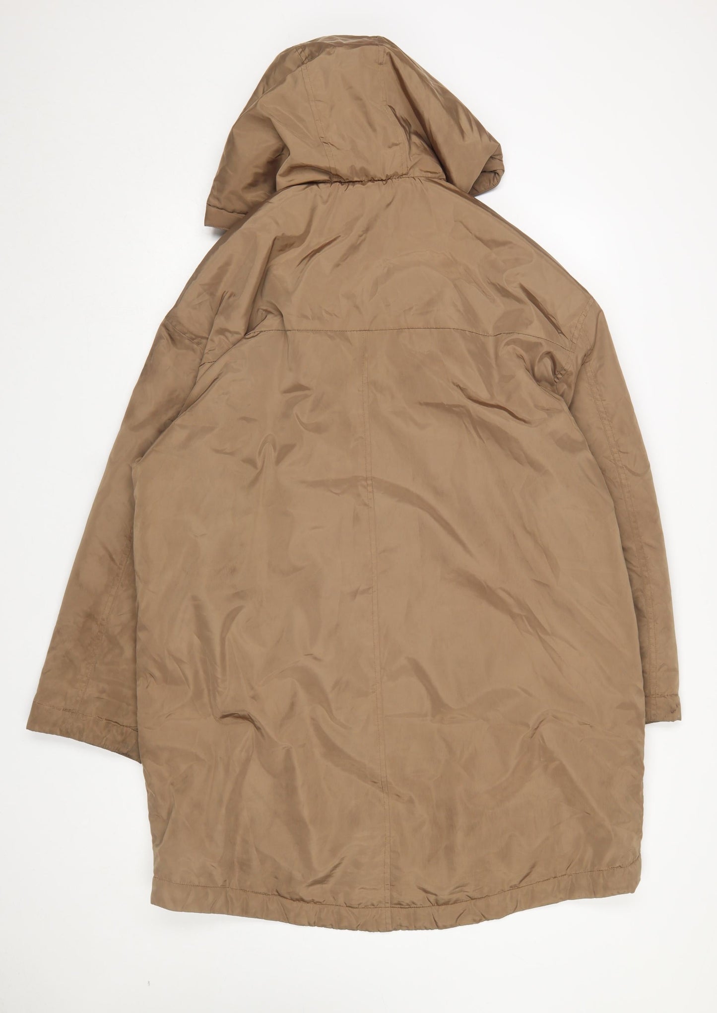 ASOS Women’s Brown Long Hooded Parka Coat Size 12 Polyester