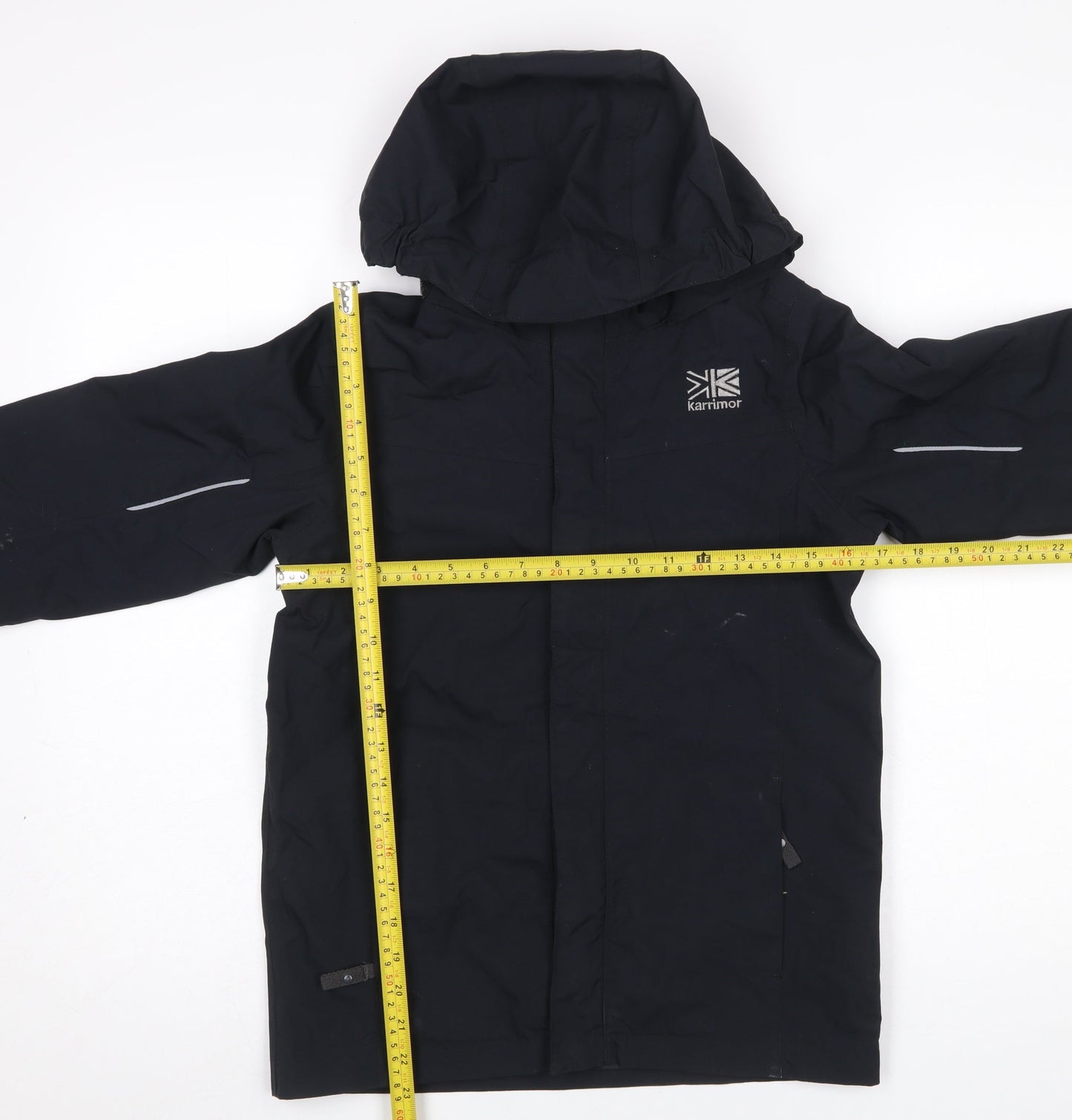 Karrimor Boys Black Hooded Waterproof Rain Coat Jacket 11-12 Years