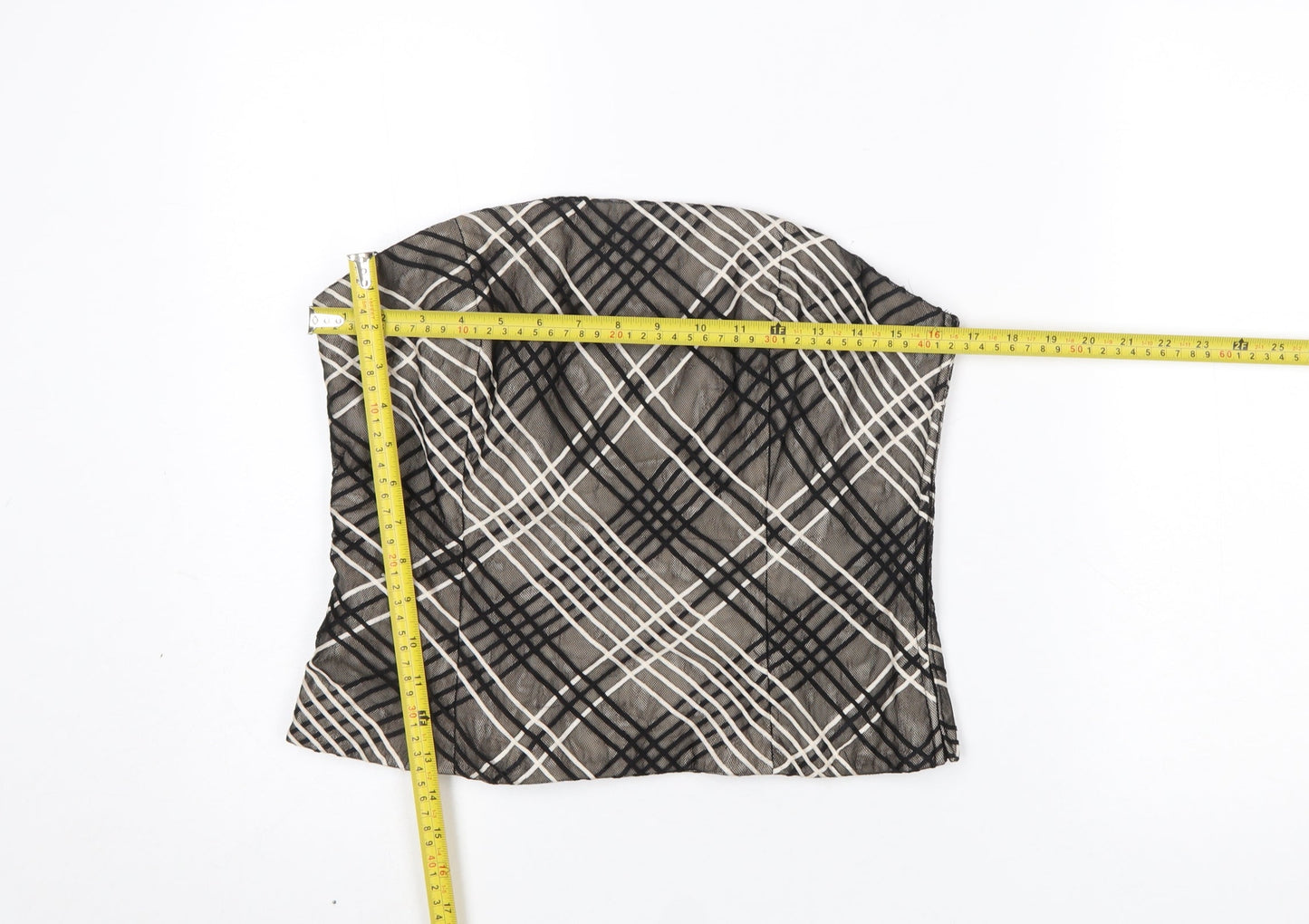 Coast Women’s Beige Check Strapless Camisole Top Size 14