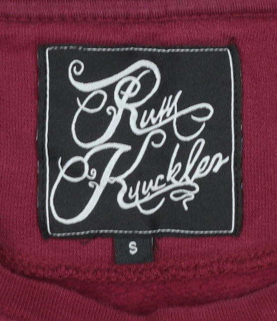 Ruth Kuckler Womens Burgundy Tattoo Graphic Pullover Sweatshirt S