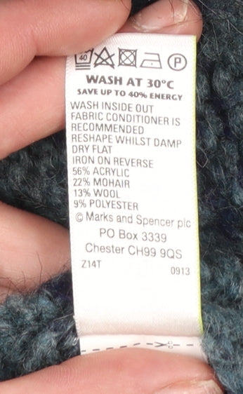 Marks and Spencer Women’s Blue Mohair Knit Jumper Size 16