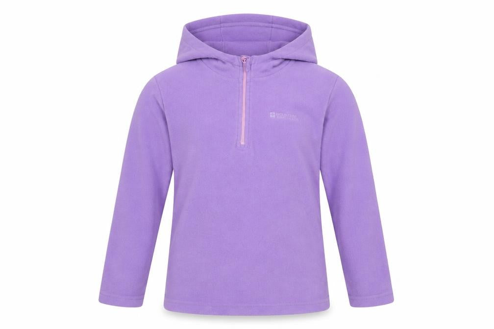 Mountain Warehouse Girls Purple Fleece 1/4 Zip Hoodie 9-10 Years