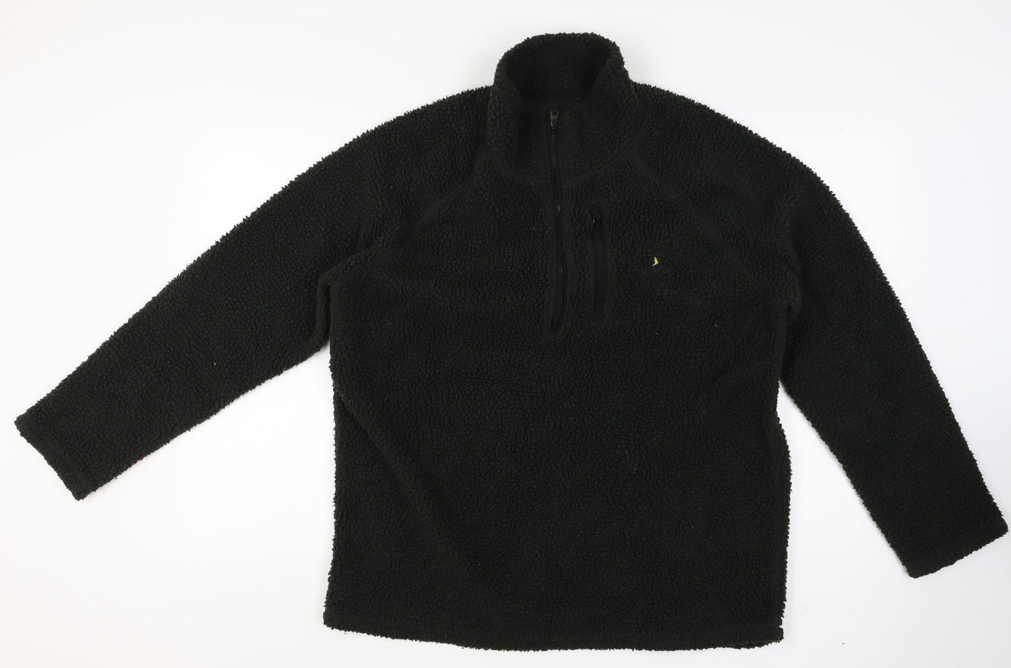 il Lago Basic Men's Black 2XL Fleece 1/4 Zip Pullover Jumper