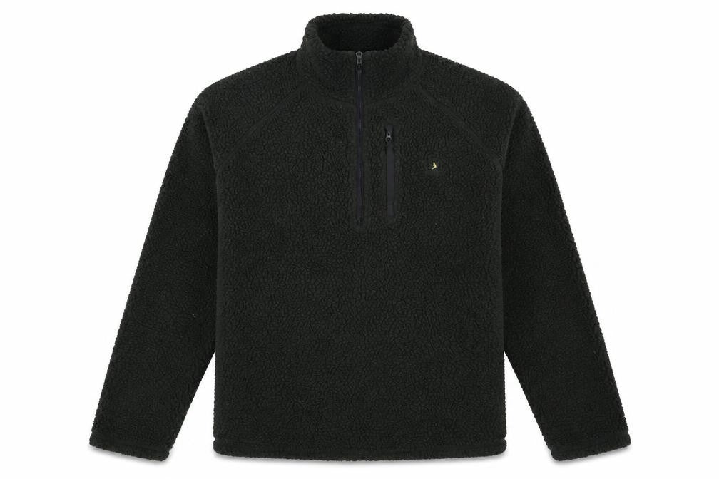 il Lago Basic Men's Black 2XL Fleece 1/4 Zip Pullover Jumper