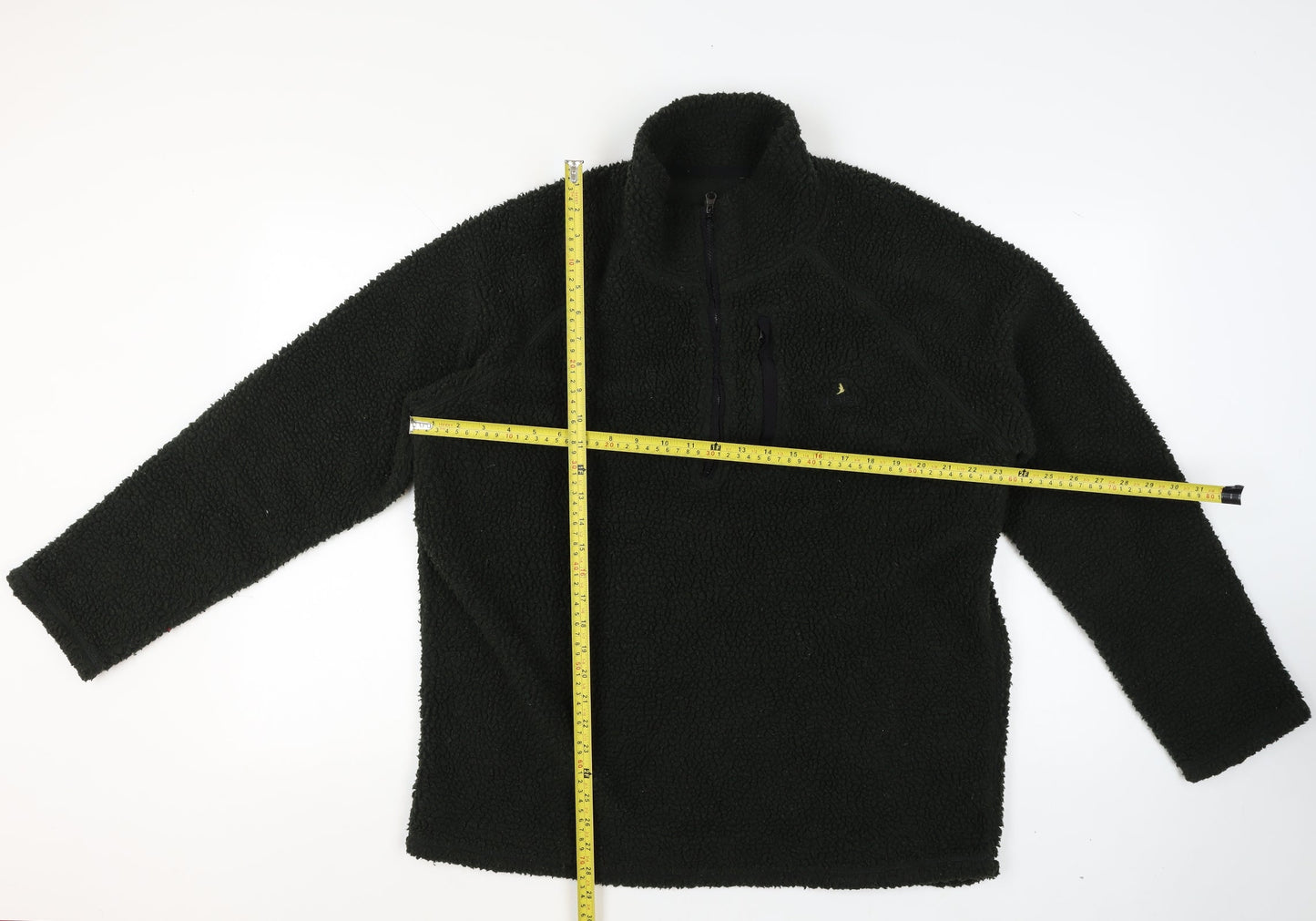 il Lago Basic Men's Black 2XL Fleece 1/4 Zip Pullover Jumper