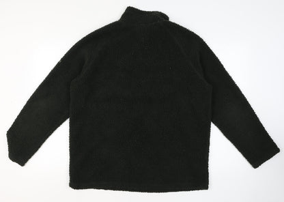 il Lago Basic Men's Black 2XL Fleece 1/4 Zip Pullover Jumper