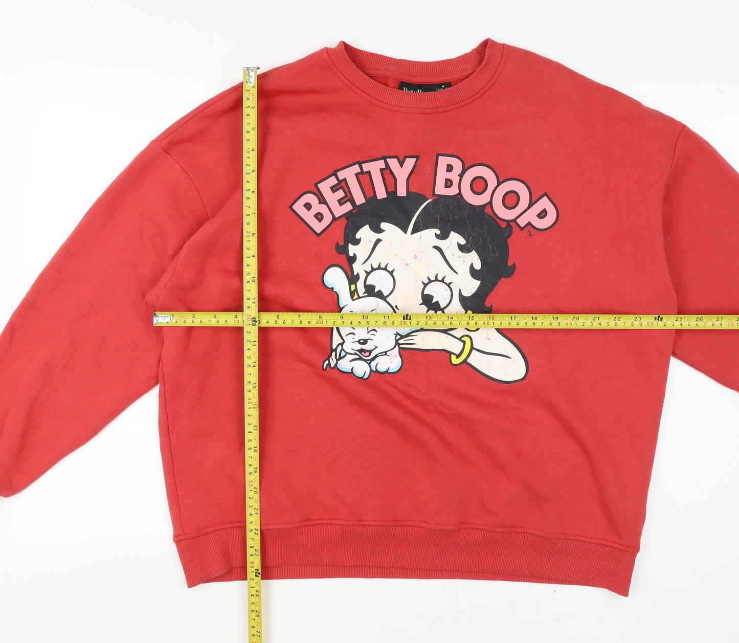 Primark Betty Boop Red Women's M Crew Neck Pullover Jumper